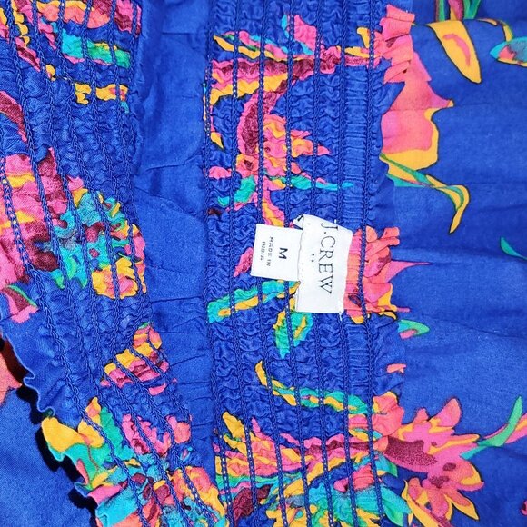 J.Crew Women's Floral Ruffle Mini Skirt Blue Multicolor Size M - Picture 4 of 4